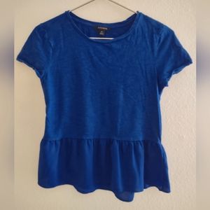 Banana Republic Royal Blue Peplum Style T